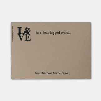 Post-it® Amour de Notes-PawPrint de post-it le "est. "