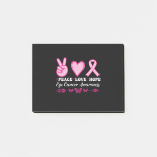 Post-it® amour paix espoir oeil cancer du sein