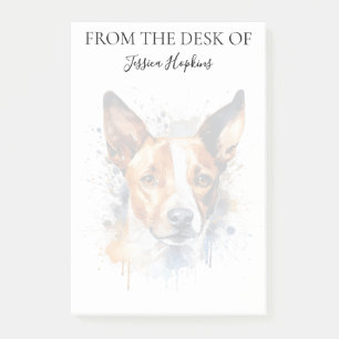 Post-it® Amoureux de Basenji Chien Monogrammé