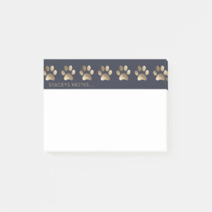 Post-it® Amoureux des animaux Empreinte de patte or luxueux