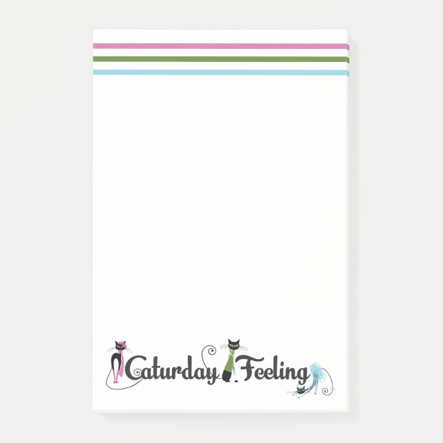 Post-it® Amoureux des chats le Caturday (Devant)