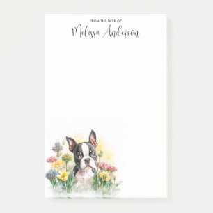 Post-it® Amoureux des chiens personnalisé Boston Terrier Cu