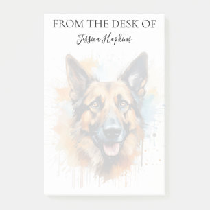 Post-it® Amoureux du Berger Allemand Chien Monogrammé
