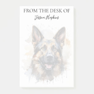 Post-it® Amoureux du Berger Allemand Chien Monogrammé