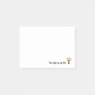 Post-it® Ampoule de coeur mignonne
