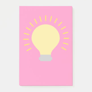 Post-it® Ampoule jaune rose vibre