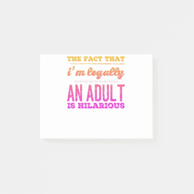 Post-it® Amusant Légalement et Adulte Hilarious Design (Devant)