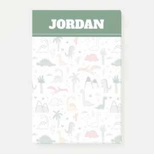 Post-it® Amusant Pastel Dinosaur Motif de scène