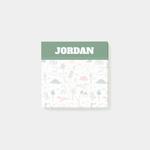 Post-it® Amusant Pastel Dinosaur Motif de scène