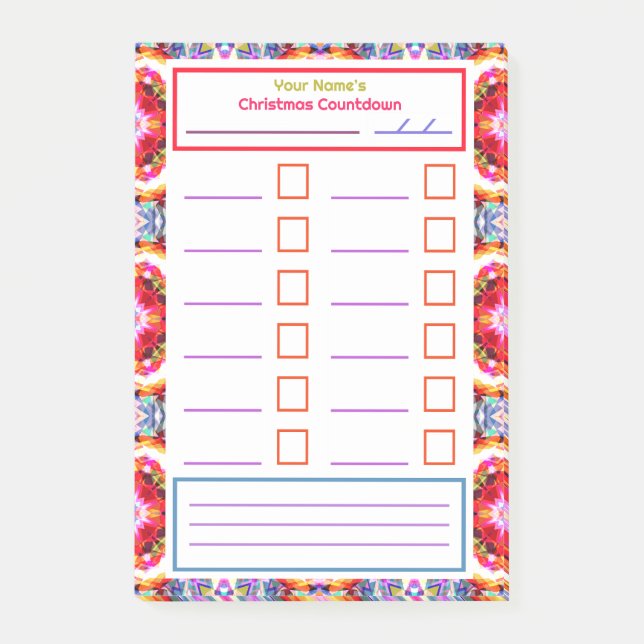 Post-it® Amusant Simple Christmas Star Notes Organisateur d (Devant)