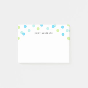 Post-it® Amusement Personnalisé Blue Aqua Green Confetti