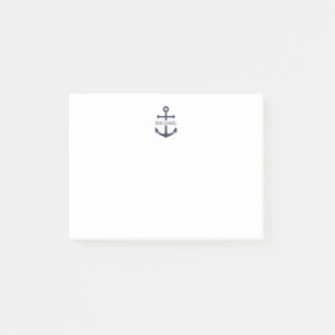 Post-it® Ancre bleue marine Nom personnalisé