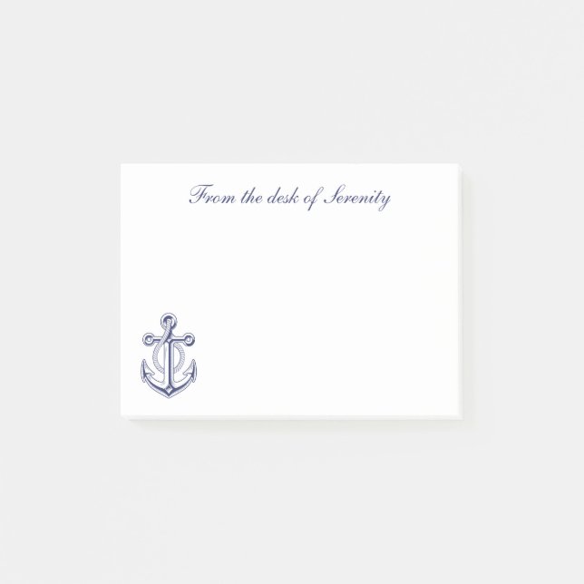 Post-it® Ancre marin Nautical Ocean Boat Personnalisé (Devant)