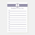 Ancre Nautique Avec Bleu Marine & Blancs