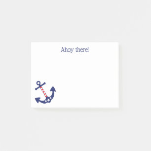 Post-it® Ancre patriotique nautique Ahoy Là 4 x 3