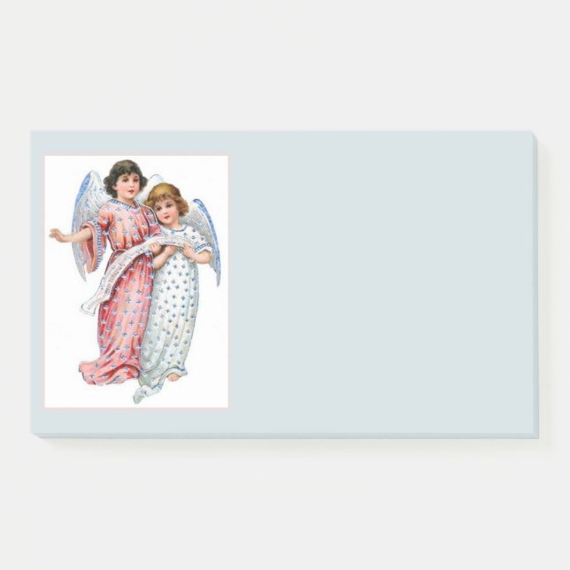 Post-it® Angels En Pink Et Bleu Post-it Notes (Devant)