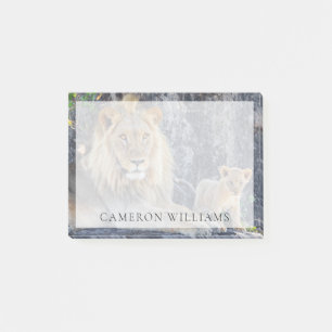 Post-it® Animaux de bébés cutest Lion Dad & Cub