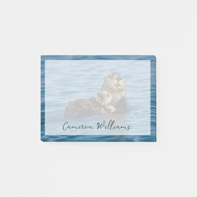 Post-it® Animaux de bébés cutest | Mère & Bébé Sea Otter (Devant)