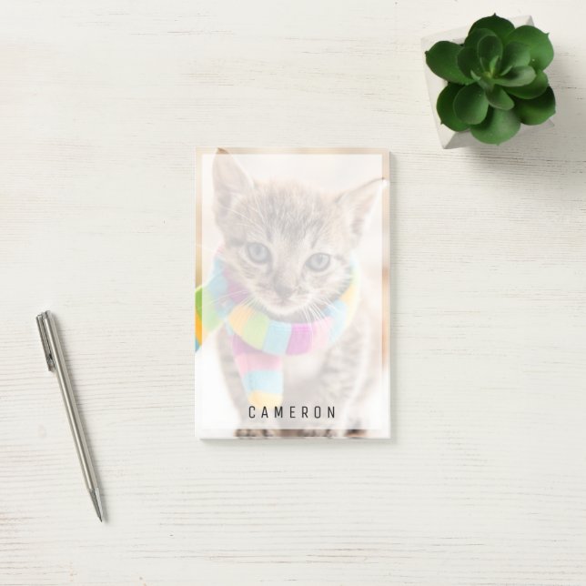 Post-it® Animaux de bébés cutest | Tabby Kitten Écharpe arc (Bureau)
