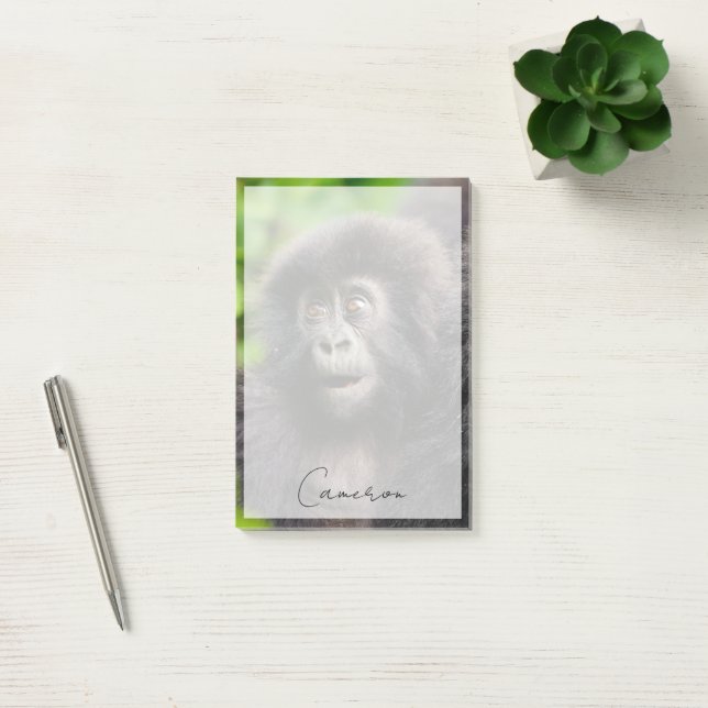 Post-it® Animaux de bébés cutest | Young Mountain Gorilla (Bureau)