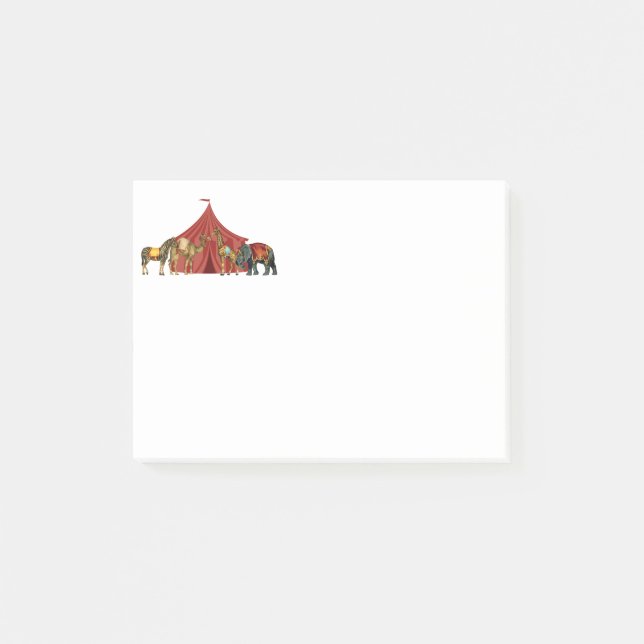 Post-it® Animaux De Cirque Et Tente (Devant)