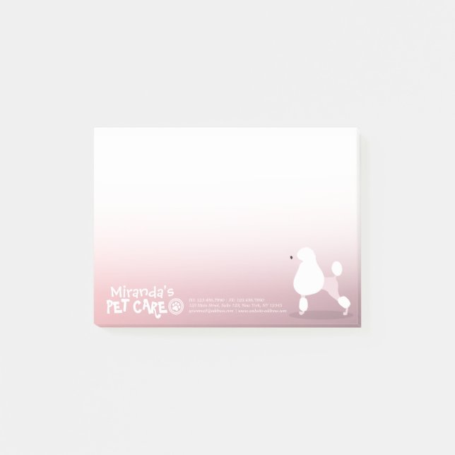 Post-it® Animaux de compagnie assis adorable dessin de chie (Devant)