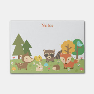 Post-it® Animaux et créatures mignons de forêt de région