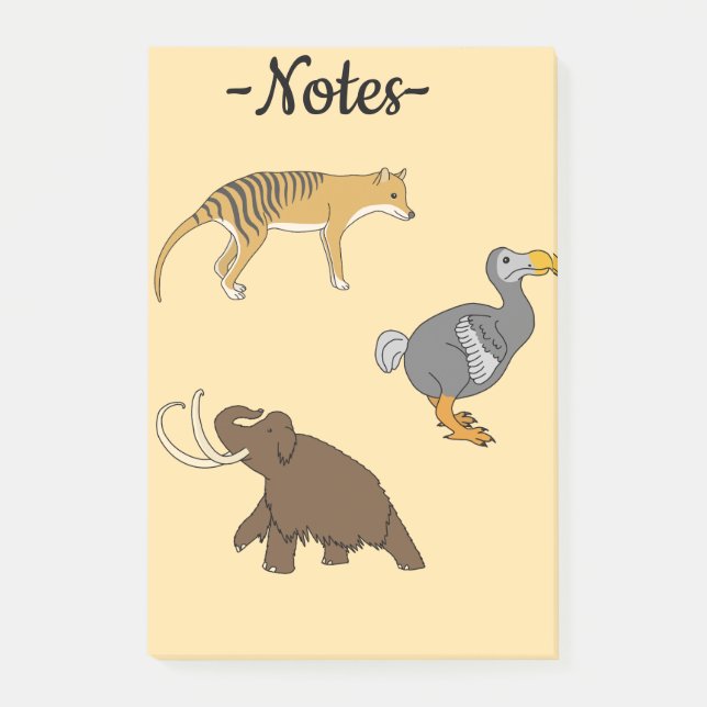 Post-it® Animaux éteints  (Devant)