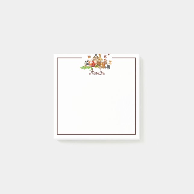 Post-it® Animaux pour enfants personnalisés (Devant)