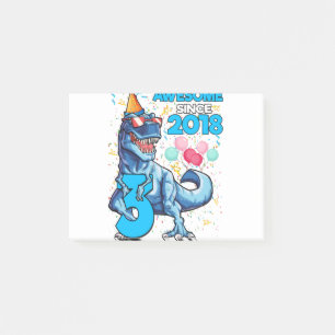 Post-it® Anniversaire 3 Ans Dinosaure 3 Ans Garçon Enfants