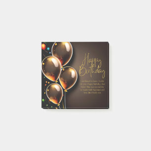 Post-it® Anniversaire Noir et Or