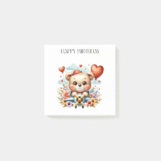 Post-it® Anniversaire Pilote Ours en Peluche