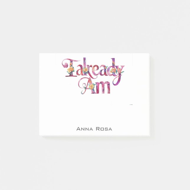 Post-it® *~* AP85 12 Manifeste de gratitude florale DÉJÀ AM (Devant)