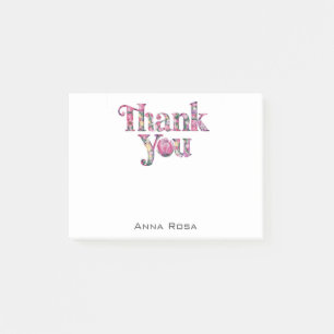 Post-it® *~* AP85 Floral - Manifeste de Gratitude Merci