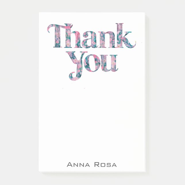 Post-it® *~* AP85 Manifestation de gratitude Merci Florale (Devant)
