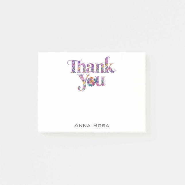 Post-it® *~* AP85 Merci floral - Manifeste de gratitude (Devant)