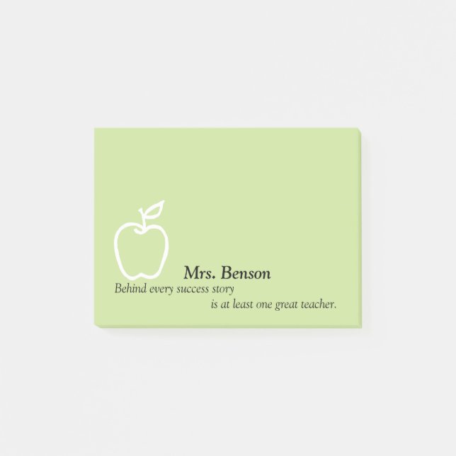 Post-it® Apple avec la citation du professeur a (Devant)