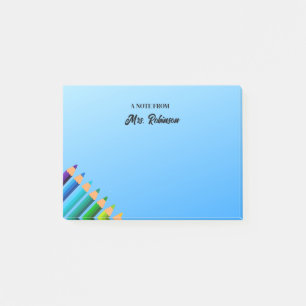 Post-it® Appréciation de l'enseignant Rainbow Pencil Bloc-n