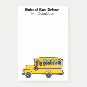 Post-it® Appréciation du conducteur de bus scolaire jaune