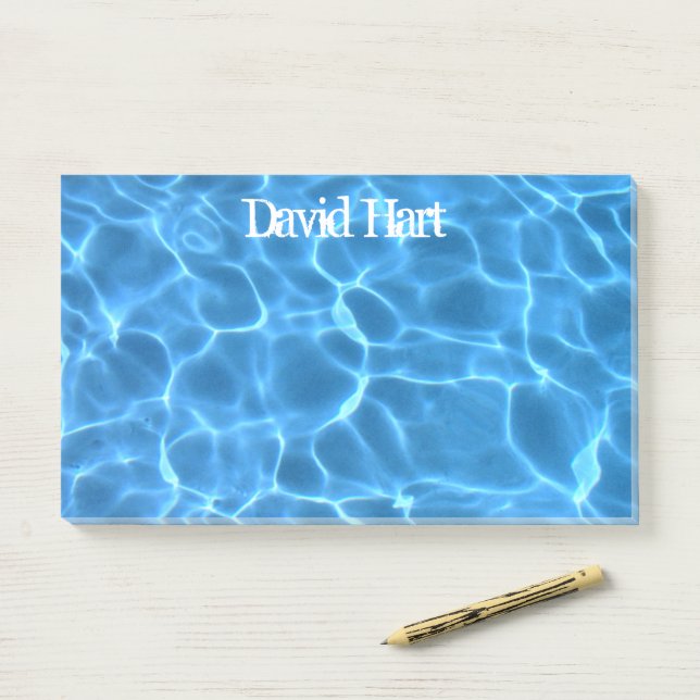 Post-it® Aqua Blue Swimming Pool Photo (Sur un bureau)