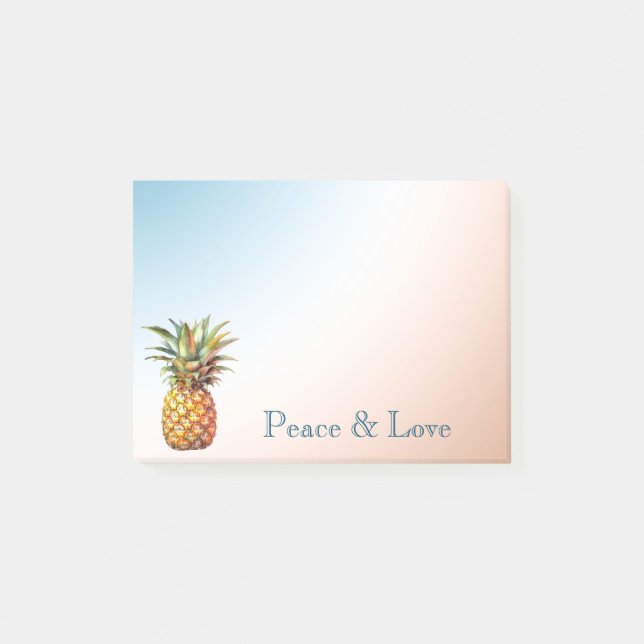 Post-it® Aqua Cream Joyeux ananas tropical (Devant)