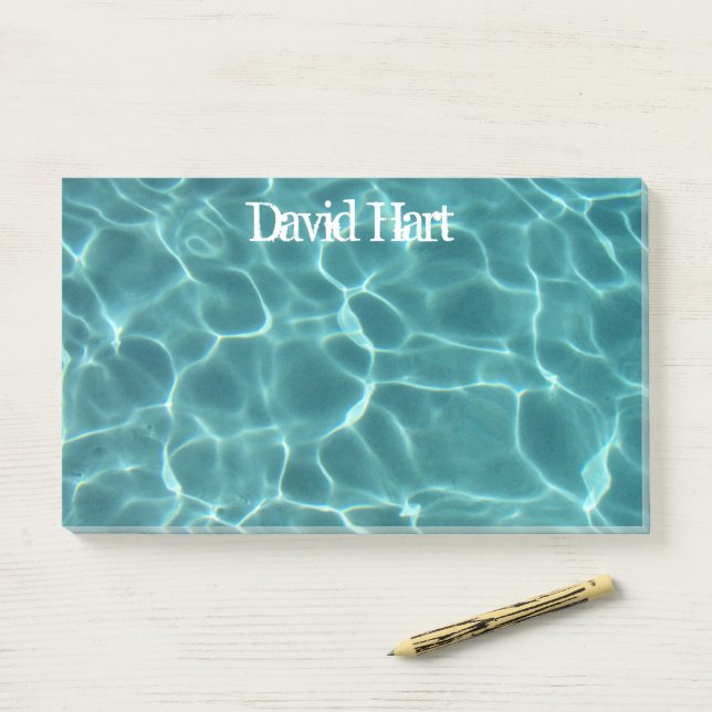 Post-it® Aqua Green Swimming Pool Photo (Sur un bureau)
