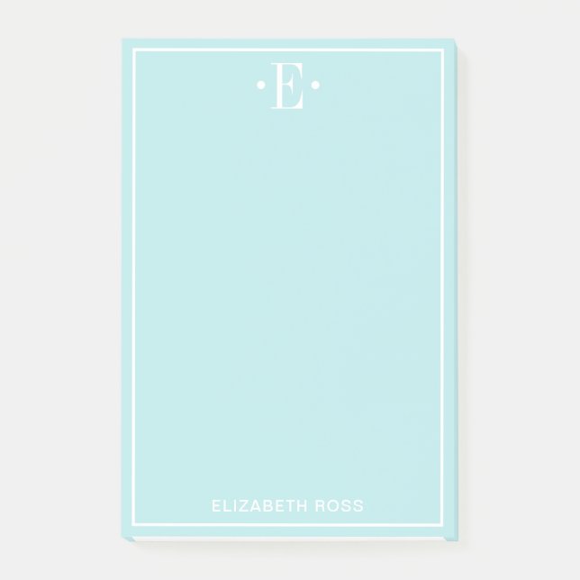 Post-it® Aqua monogrammé (Devant)