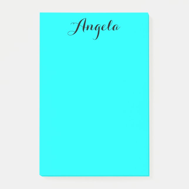 Post-it® Aqua personnalisé minimaliste moderne (Devant)