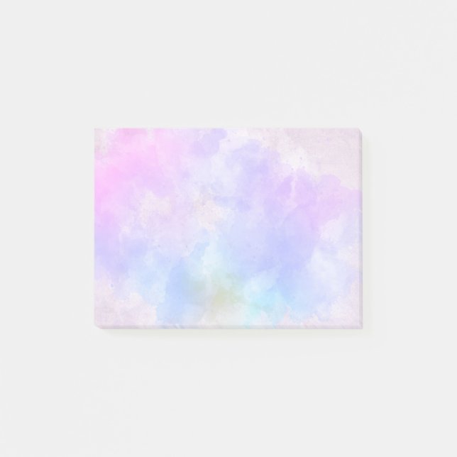Post-it® Aquarelle Abstraite bleu violet élégant (Devant)