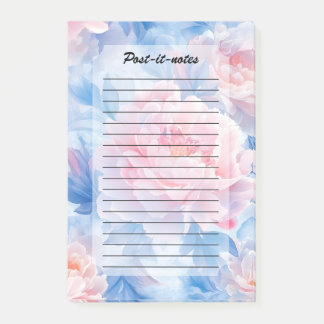 Post-it® Aquarelle Abstraite florissante Peony