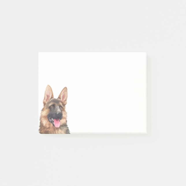 Post-it® Aquarelle alsacienne d'animal familier du chien de (Devant)