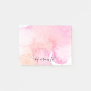 Post-it® Aquarelle assez rose de pêche