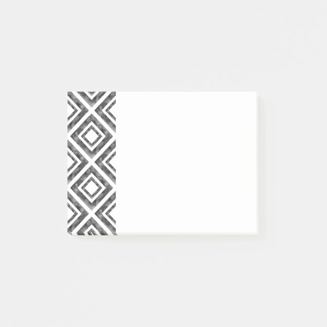 Post-it® Aquarelle blanche de charbon Diamant Géométrique (Devant)