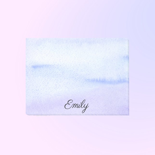 Post-it® Aquarelle Bleu Violet Ajouter un nom Plutôt (Créateur téléchargé)